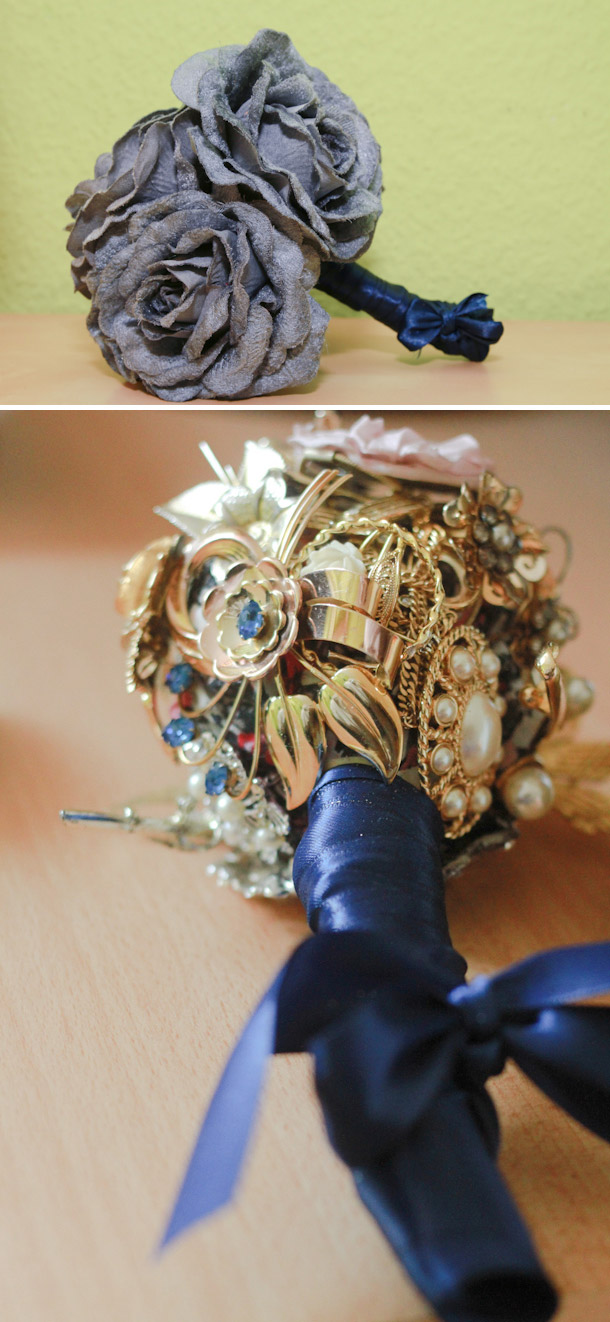 DIY-Brautstrauss aus Blumen oder Broschen