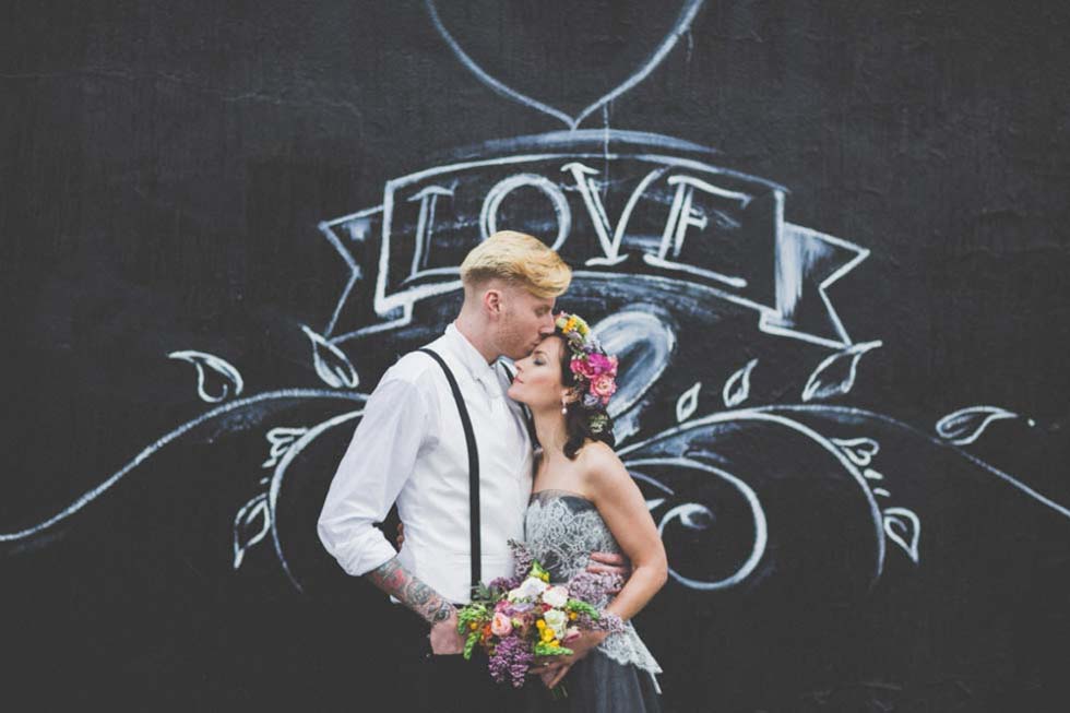 Rockig & Alternativ – Eine originelle Calkboard Hochzeitsinspiration