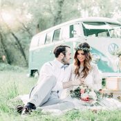 Boho-Hochzeitsinspiration: Picknick im Grünen