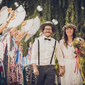 Hippie-Hochzeit im eigenen Garten