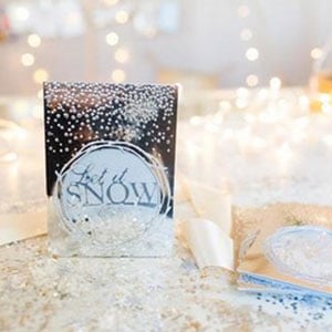 Let it snow shaker christmas card